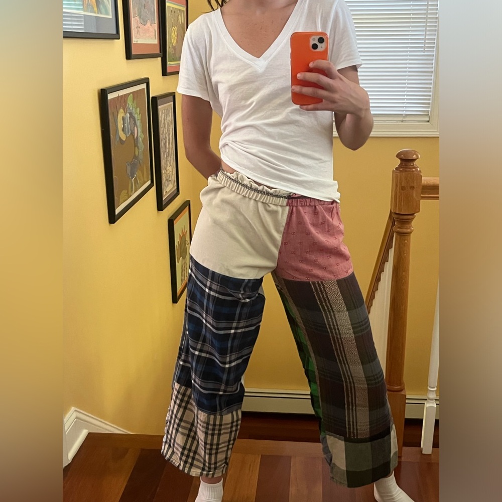 Urban outfitters recycled patchwork pants, size medium, worn twice